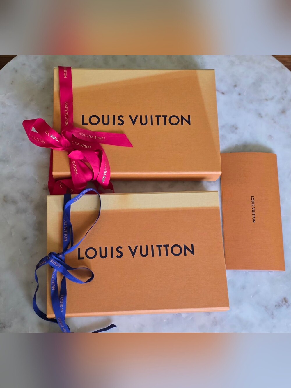 Authentic Louis Vuitton Empty Boxes W/ Ribbons (2 Set)- 12"Wx8.1"Hx2.1"D